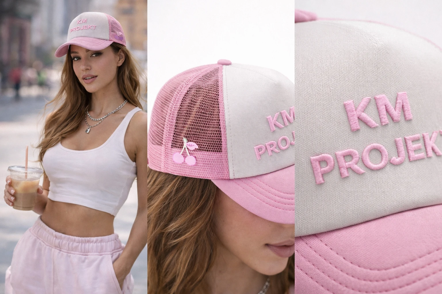 Cherry Pink Trucker Cap - Imagen 2